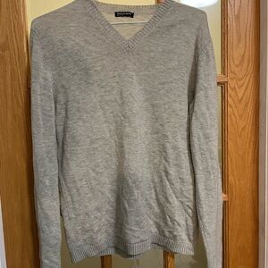 100% New Wool American Apparel Gray V-Neck Sweater